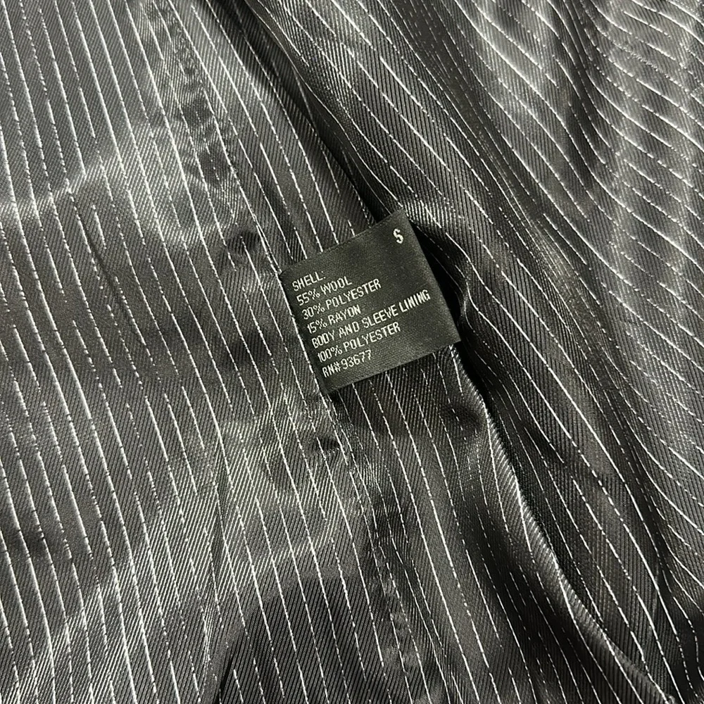 Worthington asymmetrical wool front zip coat. Black. Small. Like new. - Picture 11 of 13